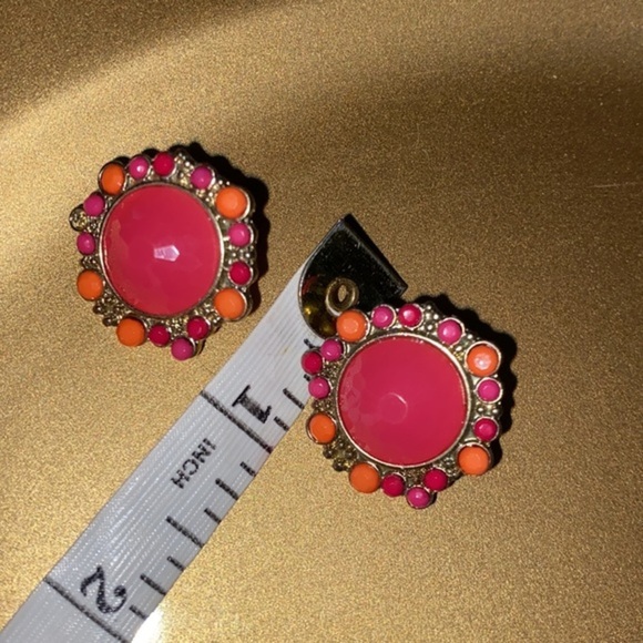 Pink Stud Earrings - Picture 2 of 2